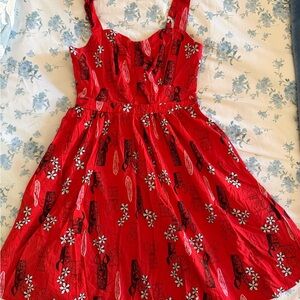 Her Universe Red Floral Midi Dress